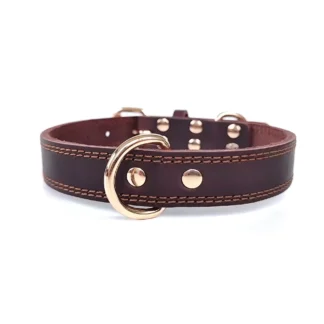 Leather Dog Collar - Black, XXS:30-36CM*1.5CM